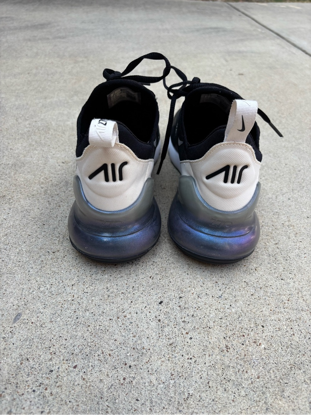 Nike Black/White Air Max 270 Athletic Sneakers - Picture 5 of 8